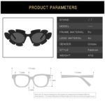 DYTYMJ Cat Eye Sunglasses Women Fashion Flower Eyewear Woman Sun Glasses Luxury Brand Glasses Women Party Gafas De Sol Hombre - Image 5