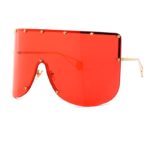 Fashion Oversized Shield Sunglasses Women Men Luxulry Brand Designer Rimless Metal Female Sun Glasses Shades Ladies - Image 5