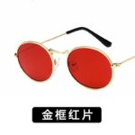 New Retro Classic Metal frame Oval Sunglasses Pink shades for women Luxury Vintage Mirrors Sun Glasses UV400 - Image 2