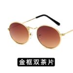 New Retro Classic Metal frame Oval Sunglasses Pink shades for women Luxury Vintage Mirrors Sun Glasses UV400 - Image 3