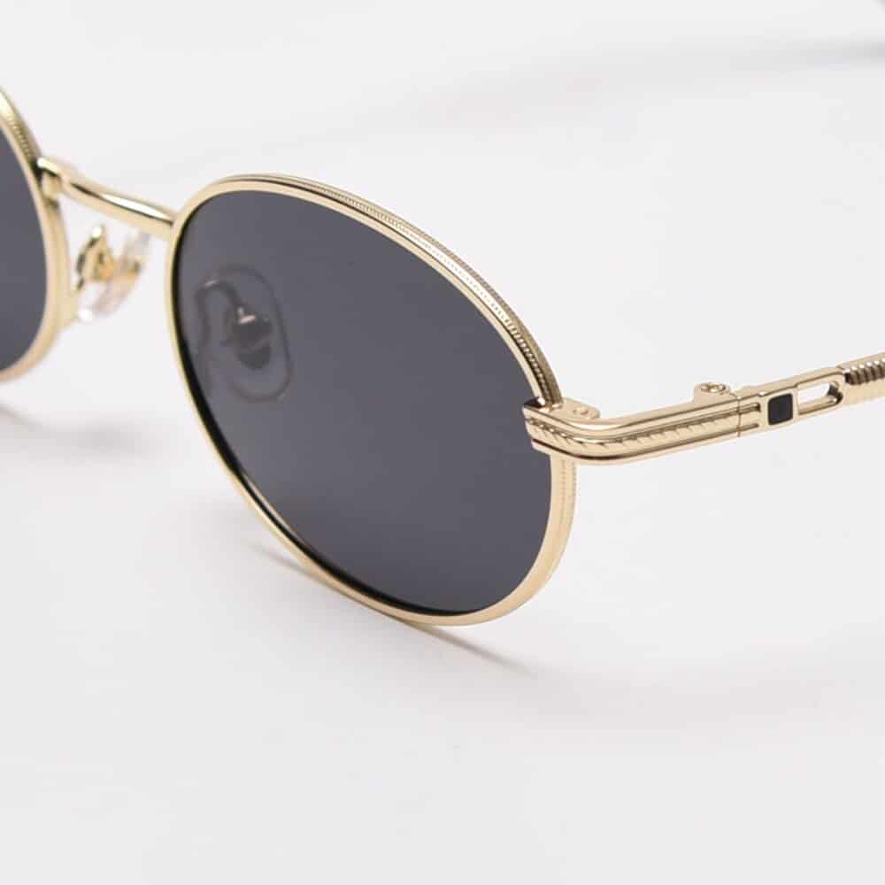 Peekaboo small oval sunglasses retro woman metal frame 2020 green polarized  sun glasses for men mirror lens uv400 vintage