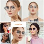 Retro Oval Sunglasses for Women Men Fashion Vintage Gold Metal Frameless Rimless Glasses Tinted Lens UV400 Protection - Image 5
