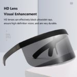 Shield Visor Sunglasses Oversized Eyeglasses Unisex Retro Windproof Glasses Sun Shield Visor Flat Top Hood Mirror Design - Image 4