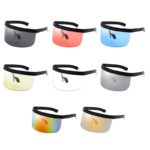 Shield Visor Sunglasses Oversized Eyeglasses Unisex Retro Windproof Glasses Sun Shield Visor Flat Top Hood Mirror Design - Image 5
