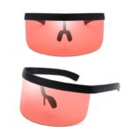 Shield Visor Sunglasses Oversized Eyeglasses Unisex Retro Windproof Glasses Sun Shield Visor Flat Top Hood Mirror Design - Image 6