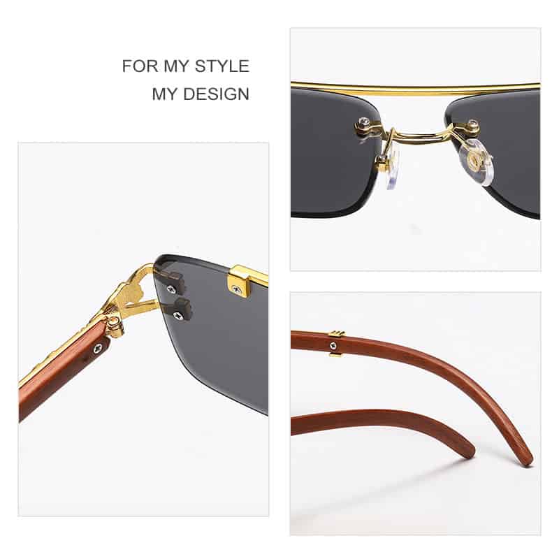 CATERSIDE Retro Square Sunglasses Men Women 2022 Luxury Brand Designer Gold  Lion Decoration Sun Glasses Men Travelling Eyewear 