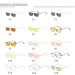 CATERSIDE Small Rectangle Sunglasses Men Women Classic Gold Black Lens Metal Square Vintage Frame Sports Dropship Eyewear UV400 - Image 6