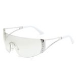 Diamond Rimless Shield Sunglasses Women 2000S Oversized Y2K Sun Glasses Female Fashion Frameless Square Crystal Sunnies Men - Image 4