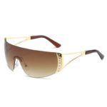 Diamond Rimless Shield Sunglasses Women 2000S Oversized Y2K Sun Glasses Female Fashion Frameless Square Crystal Sunnies Men - Image 5
