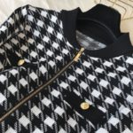 L-4XL Women Vintage Gold Button Plover Plaid Zipper Knitted Cardigans+Lante Pants 2 Piece Set Tracksuits Women - Image 4