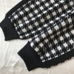 L-4XL Women Vintage Gold Button Plover Plaid Zipper Knitted Cardigans+Lante Pants 2 Piece Set Tracksuits Women - Image 6