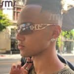 New Punk One Piece Sunglasses Women 2000'S Brand Designer Sun Glasses Y2k Wrap Around Sunshade Eyeglasses Men Eyewear Goggles - Image 5