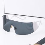 New Wrap Around Sunglasses for Women Men Fashion One Piece Flat Top Shield Eyewear Y2k Futuristic Mirrored Cycling Sport Shades - Image 6