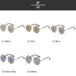 ZFYCOL Steampunk Flip Sunglasses Men Women Brand Designer Circle Glasses Round Metal Frame Vintage Double lens Sun Glasses UV400 - Image 4