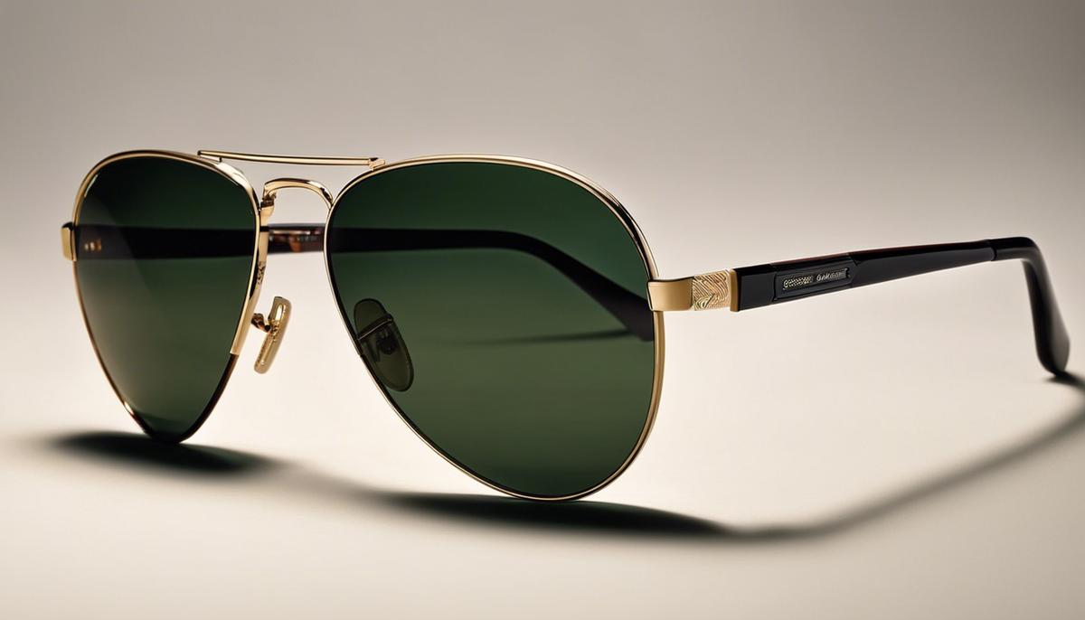A close-up image of American Optical Aviator Sunglasses, showcasing their vintage appeal and modern edge.