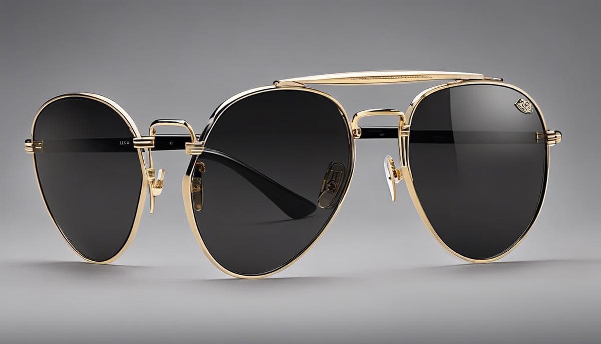 Iconic aviator sunglasses reflecting timeless style.
