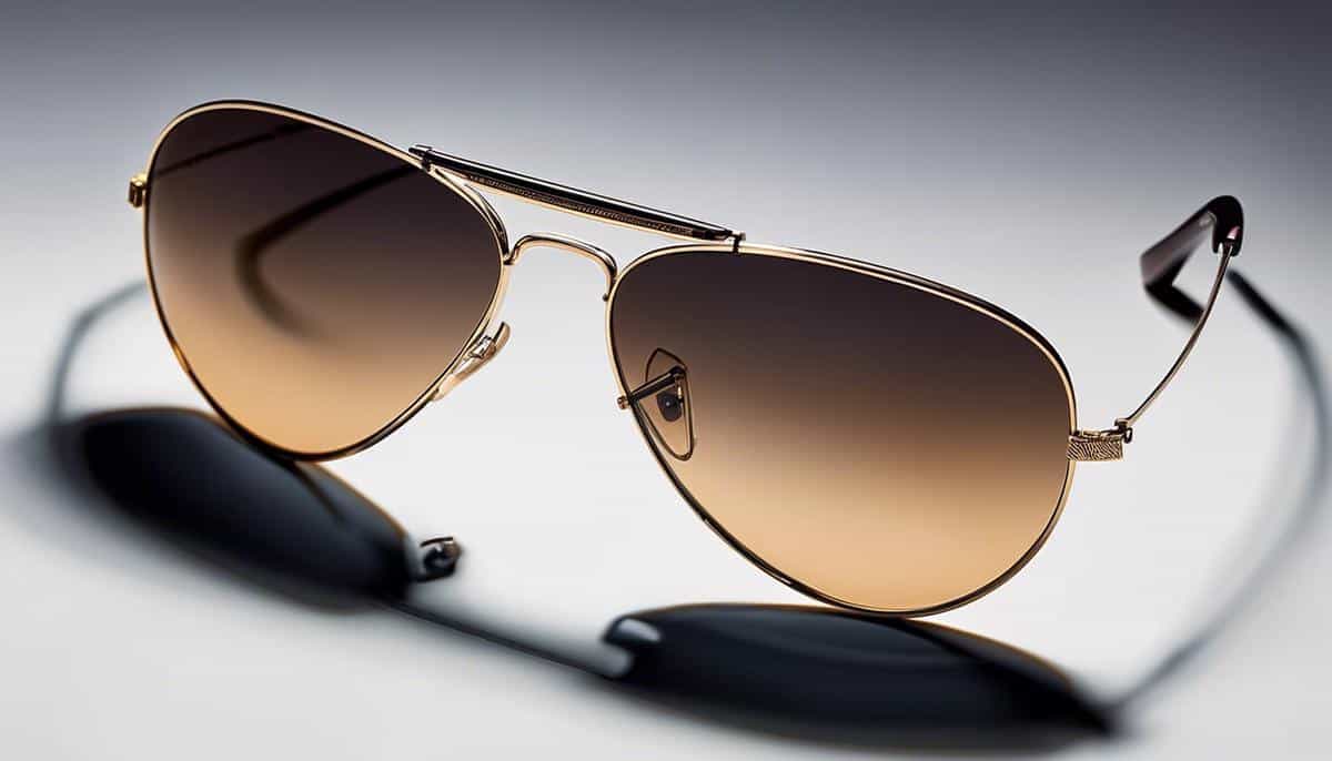 An image of a pair of small aviator sunglasses representing the growing market of this fashion accessory.